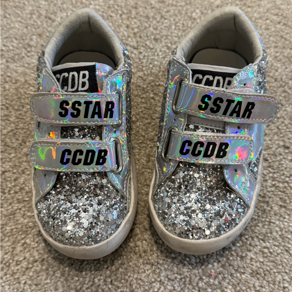 Kids Glitter Shoes - Silver